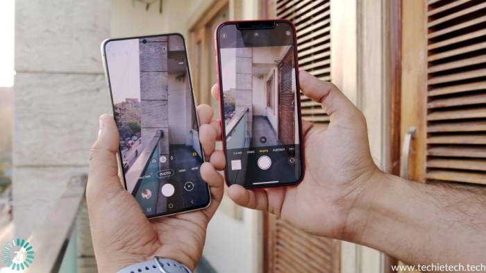 Perbandingan detail kamera HP Samsung vs iPhone terbaru